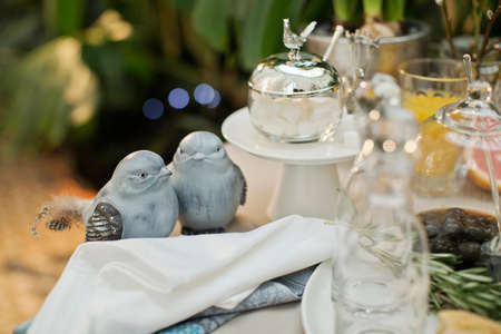 beautiful and cozy bright easter table decoration