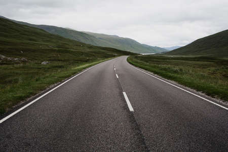 road destination and empty place somewhere in Europe