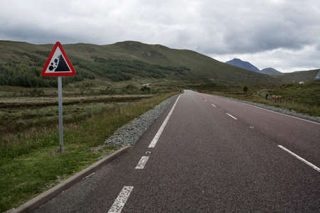 road destination and empty place somewhere in Europeの写真素材