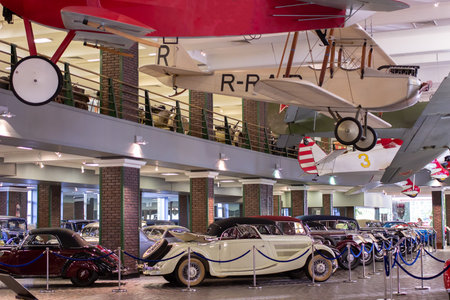 Moscow region, Russia - June 13, 2019: Vadim Zadorozhny's museum, retro cars and other equipment exhibition.のeditorial素材