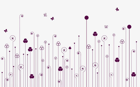 Violet flowersのイラスト素材