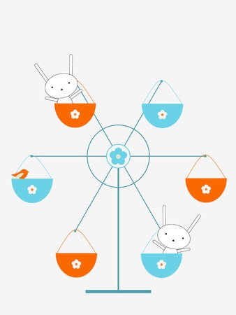 Ferris wheelのイラスト素材