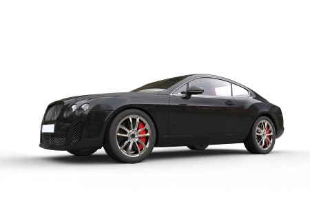 Black Business Car Front Side Viewの写真素材