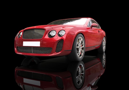 Red Business Car Front Side Viewの写真素材