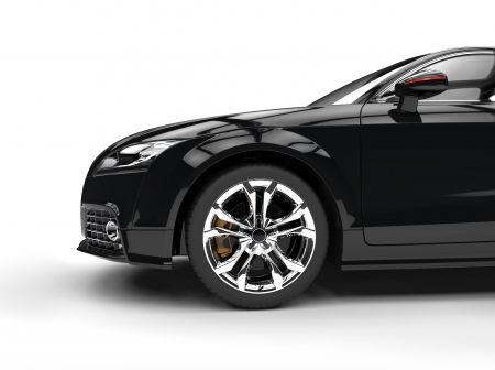 Black Powerful Car Side Viewの写真素材