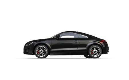 Cool modern black car left side viewの写真素材