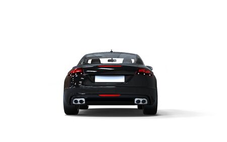 Dark fast car back viewの写真素材