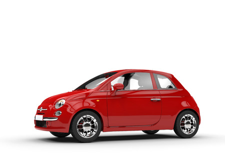 Small red car sideの写真素材