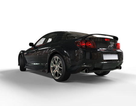 Sports car black backの写真素材
