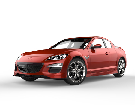 Metallic red race carの写真素材