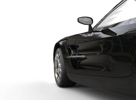 Black luxury sports car on white background. Image shot in ultra high resolution.の写真素材