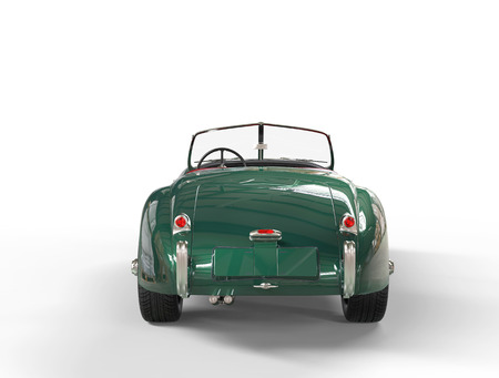 Green old-timer car on white background, image shot in ultra high resolution.の写真素材