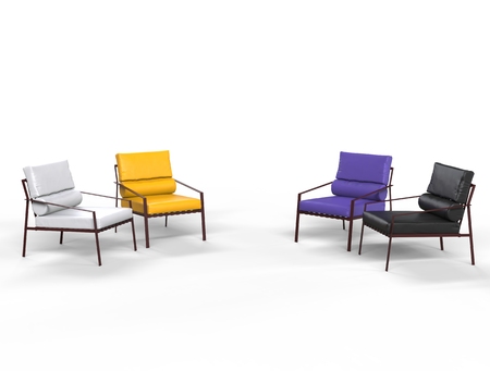 Armchairs on white background, image shot in ultra high resolution.の写真素材