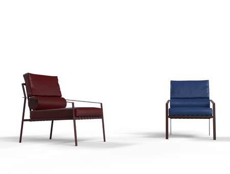 Armchairs on white background, image shot in ultra high resolution.の写真素材