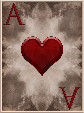 Ace of Hearts Card Illustrationの写真素材