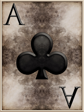 Ace of Clubs Card Illustrationの写真素材