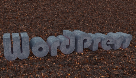 Logo Wordpress for webmasters and web sitesの写真素材
