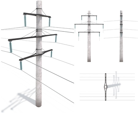 Electro reliance on a white backgroundの写真素材