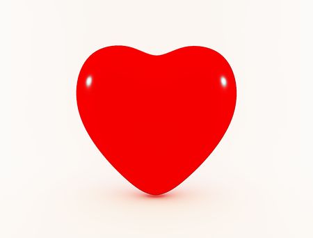 red heart on the white backgroundの写真素材