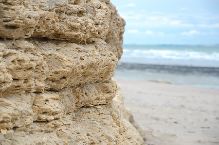 rock on the beach at sea. Nature composition.の写真素材