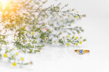 Nice and most beautiful sapphire ringの写真素材