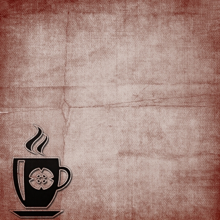 Background with Hot Cup of Coffeeの写真素材