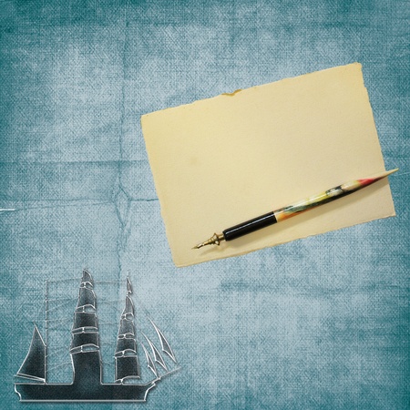 Sailboat metal grunge backgroundの写真素材