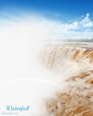 Iguazu falls in Misiones province, Argentinaの写真素材