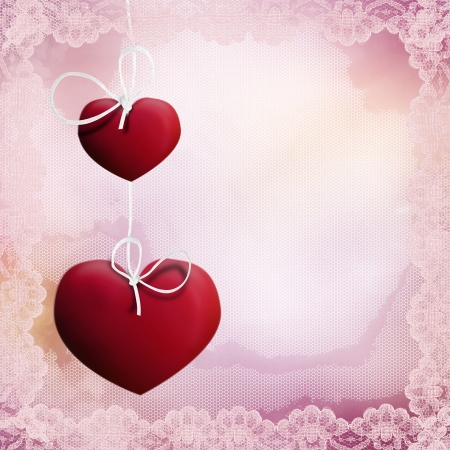 invitation card with heartの写真素材