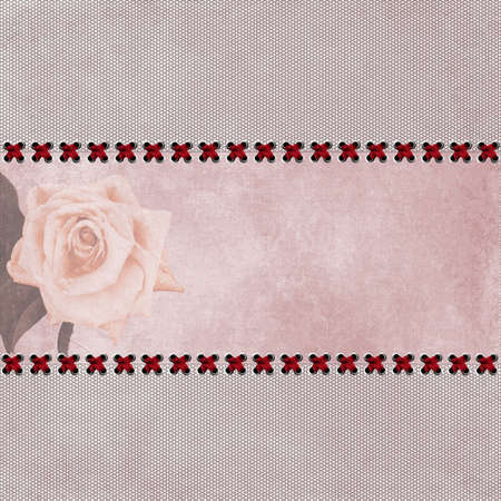 Invitation card with ornament backgroundの写真素材