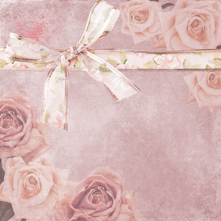Invitation card with ornament backgroundの写真素材