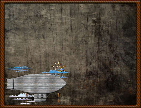 airship backgroundの写真素材