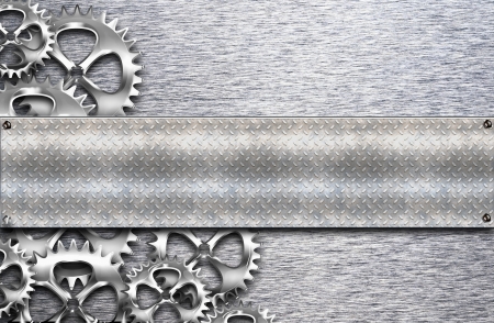 metallic gears backgroundの写真素材