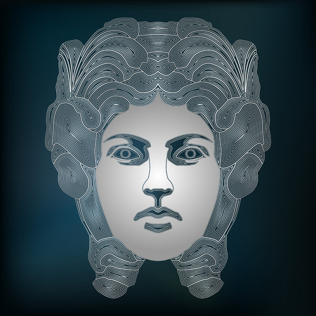 Silver woman, zodiac Virgo sign for astrological predestination and horoscopeのイラスト素材