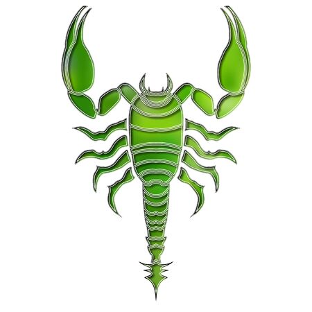Bright scorpion, zodiac Scorpio signのイラスト素材