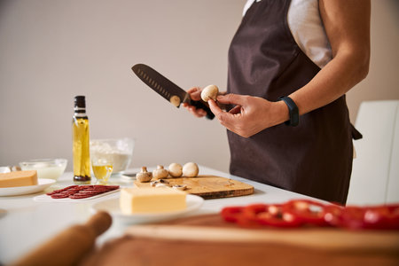 Using only fresh products while cooking at homeの写真素材