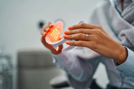 Patient getting ready for a cosmetic procedure