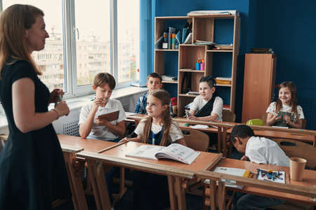 Ready to get new knowledge at the exciting lessonの写真素材