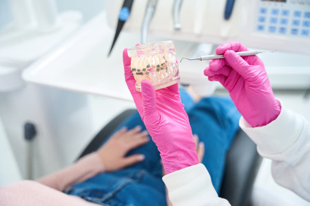 Doctor holds in his hands a visual aid