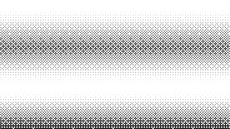 Halftone gradient pattern horizontal vector illustration. Ornament pattern. Black white dotted background. Fabric texture. Geometric background.のイラスト素材