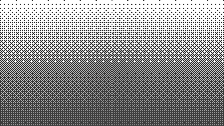 Halftone gradient pattern horizontal vector illustration. Ornament pattern. Black white dots background. Fabric texture. Geometric background. Abstract dots background.のイラスト素材