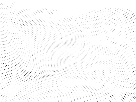 Abstract Halftone gradient dots background. Black white grunge texture. Pop Art circle comic pattern. Polka dots wave ornament vector pattern. Template for presentation flyer, business cards, stickersのイラスト素材