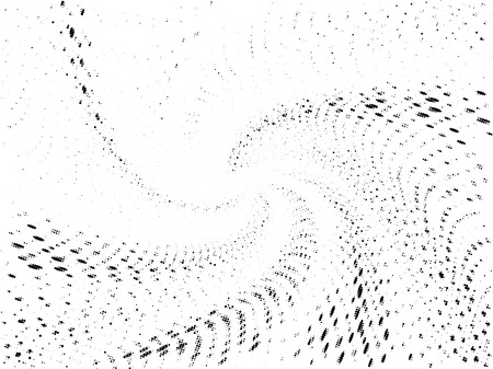 Abstract Halftone gradient dots background. Black white grunge texture. Pop Art circle comic pattern. Outer space, rays twisted, vector. Template for presentation flyer, business cards, stickersのイラスト素材