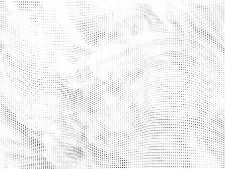 Halftone gradient pattern. Abstract halftone dots background. Monochrome dots pattern. Grunge wave texture. Pop Art Comic small dots. Radial twisted dots. Design for presentation, report, flyer, coverのイラスト素材