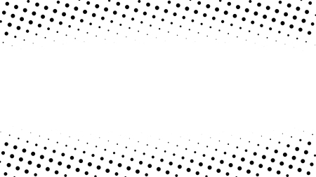 Halftone gradient pattern. Abstract halftone dots background. Monochrome dots pattern. Pop Art, Comic small dots. Gradient frame. Banner with space. Design for presentation, report, flyer, cardのイラスト素材