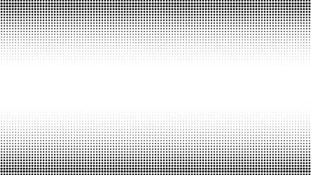 Halftone gradient pattern. Abstract halftone dots background. Monochrome dots pattern. Vector halftone texture. Pop Art, Comic small dots. Banner, strip with space. Template for cover, card, flyerのイラスト素材
