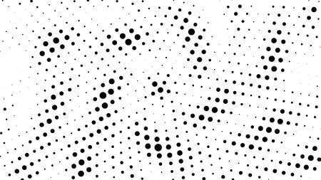 Halftone gradient pattern. Abstract halftone dots background. Monochrome dots pattern. Grunge radial texture. Pop Art, Comic small dots. Design for presentation, business cards, report, flyer, coverのイラスト素材