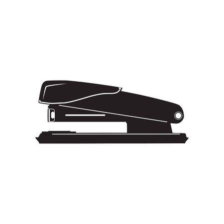 Vector illustration of office stapler. Black stapler icon in flat style.のイラスト素材