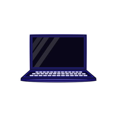 Laptop icon isolated on white background, vector illustrationのイラスト素材