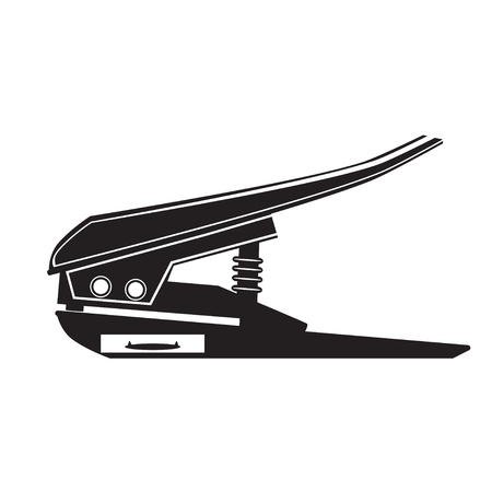 Black hole punch vector icon. Flat style design.のイラスト素材